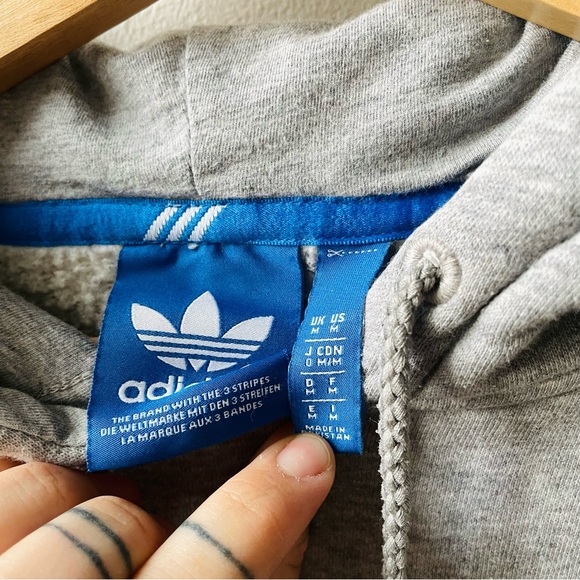 Grey Adidas Logo Hoodie - Picture 4 of 4